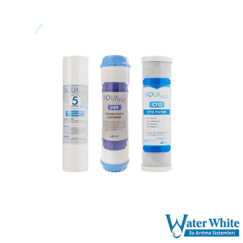 Water White Açık Kasa Cihaz 3’lü Su Arıtma Filtresi Seti