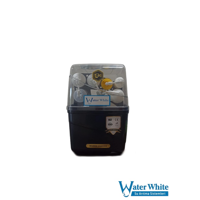 Water White 6 Aşamalı NSF Sertifikalı RO Sistem Class Şeffaf Siyah Kasa Su Arıtma Cihazı