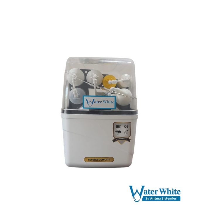 Water White 6 Aşamalı NSF Sertifikalı RO Sistem Class Şeffaf Beyaz Kasa Su Arıtma Cihazı