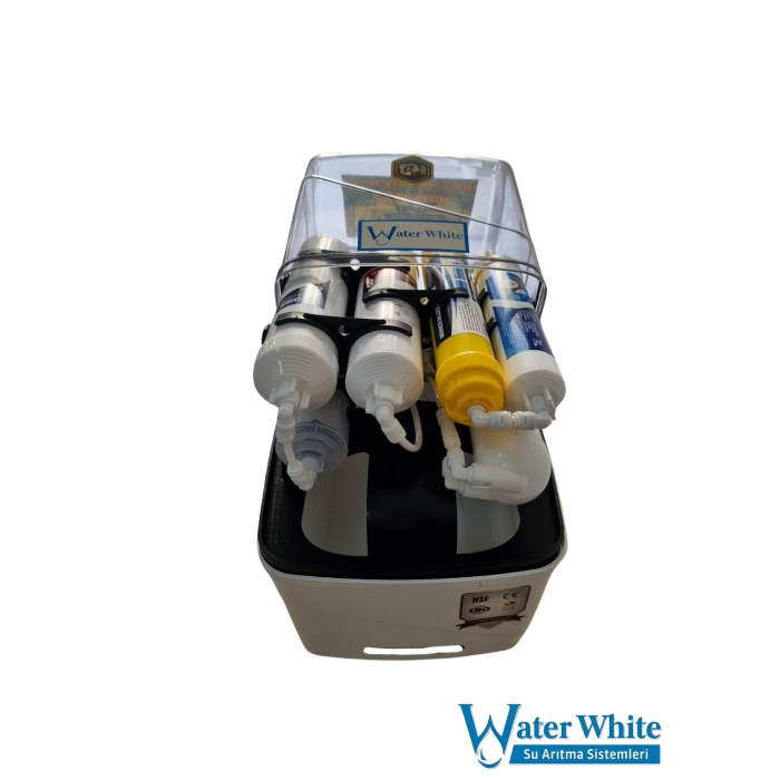 Water White 6 Aşamalı NSF Sertifikalı RO Sistem Class Şeffaf Beyaz Kasa Su Arıtma Cihazı