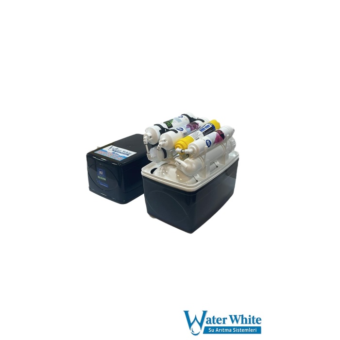Water White 6 Aşamalı NSF Sertifikalı RO Sistem Siyah Su Arıtma Cihazı