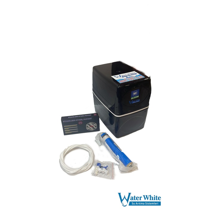 Water White 6 Aşamalı NSF Sertifikalı RO Sistem Siyah Su Arıtma Cihazı