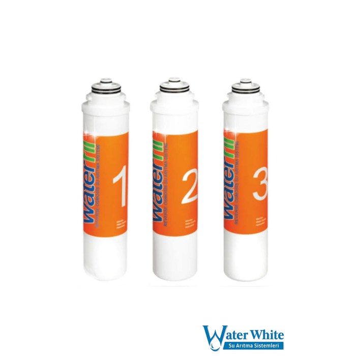 Water White Waterlife 3’lü Su Arıtma Filtresi Seti