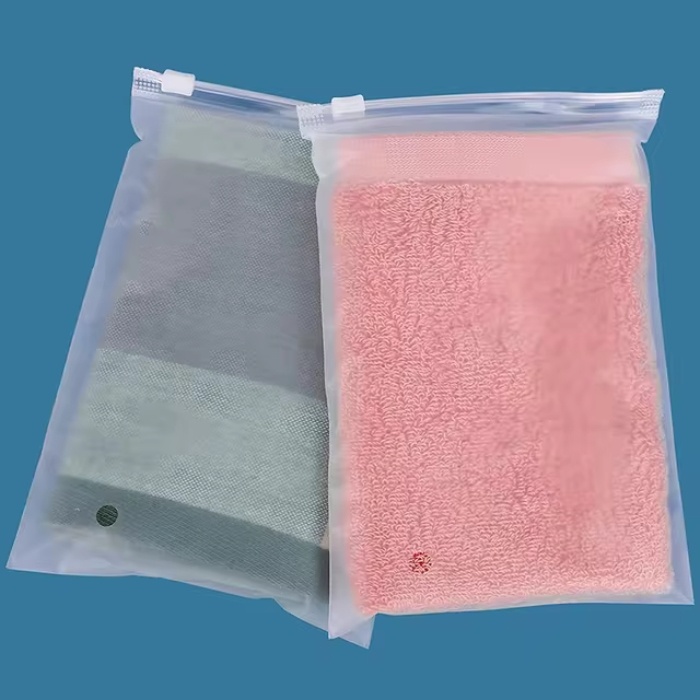 34x45 Fermuarlı Şeffaf Buzlu Poşet