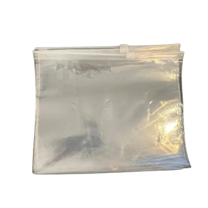 34x45 Fermuarlı Şeffaf Buzlu Poşet