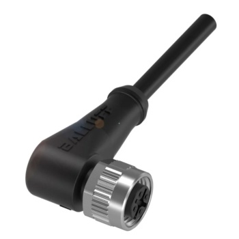 M2.K81.5012.0  -  M12 Açılı, 8 Pinli, Standart 5 metre Siyah Pvc Kablo