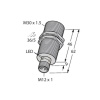 BI15-M30-AP6X-H1141  -  M30 göve 62mm uzunluk, algılama 15 mm Düz kafa  3 telli, NA kontak, PNP M12 Soketli