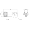 BCC06ZF  -  Konnektör Dişi M12 5Pin Düz