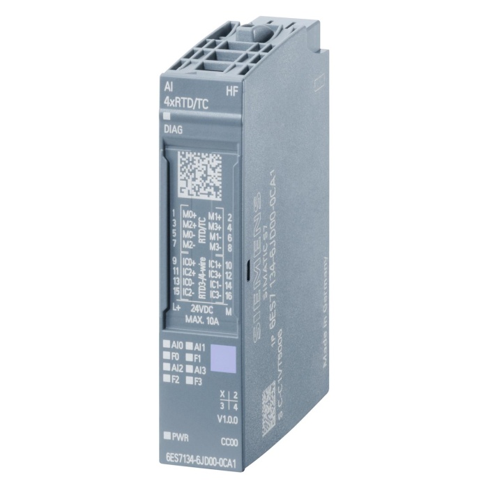6ES7134-6JD00-0CA1  -  SIMATIC ET 200SP, ANALOG INPUT MODULE, AI 4XRTD/T