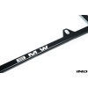 BMW Laser Slimline License Plate Frame with BMW Roundel Valve Stem Caps - Satin Black
