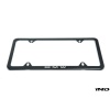 BMW Laser Slimline License Plate Frame with BMW Roundel Valve Stem Caps - Satin Black