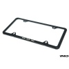 BMW Laser Slimline License Plate Frame with BMW Roundel Valve Stem Caps - Satin Black