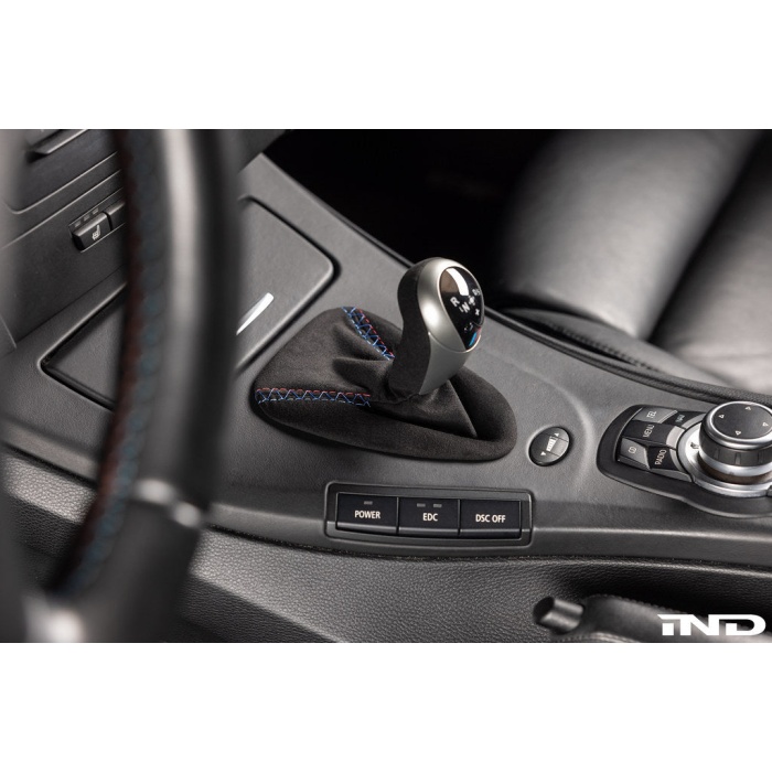 IND E9X M3 Tri-Color Stitched Alcantara Shift Boot