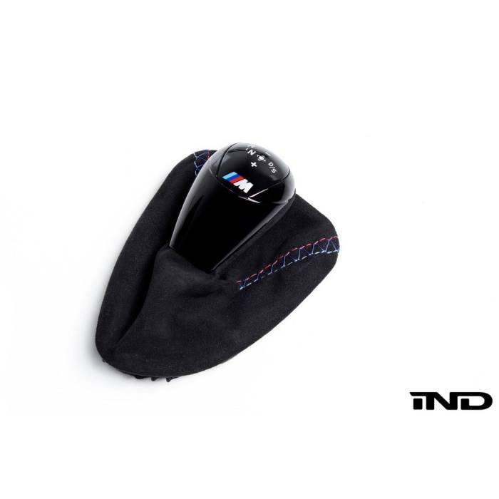 IND E9X M3 Tri-Color Stitched Alcantara Shift Boot
