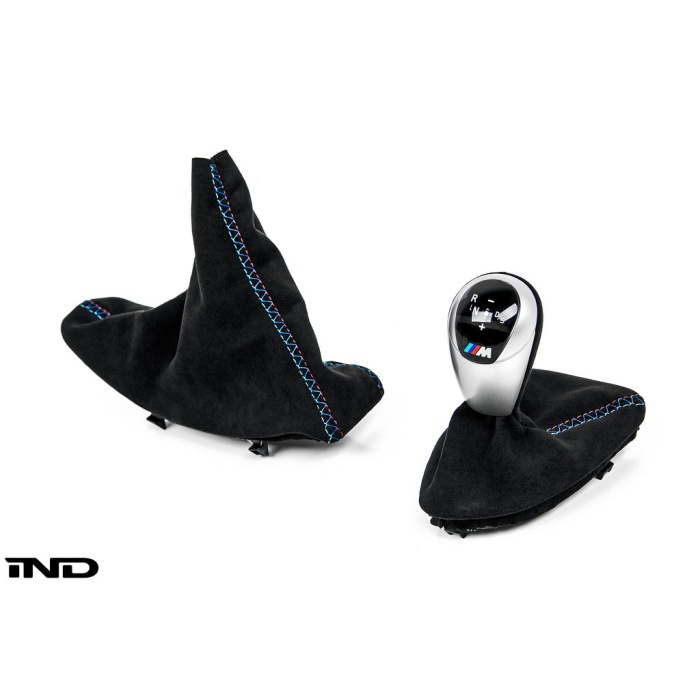 IND E9X M3 Tri-Color Stitched Alcantara Shift Boot