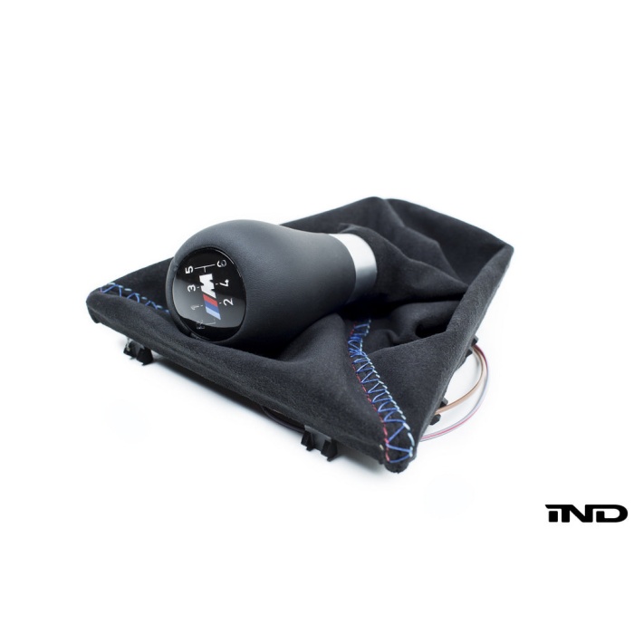 IND F8X M3 / M4 Tri-Color Alcantara Shift Boot Set - Cross Stitch