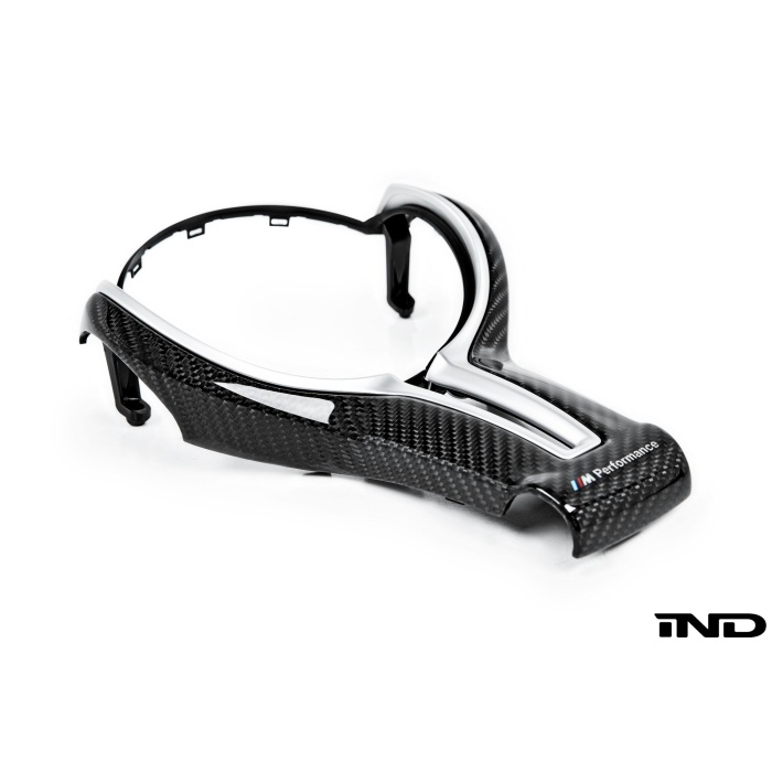 BMW M Performance F-Chassis Steering Wheel Trim - Gloss Carbon