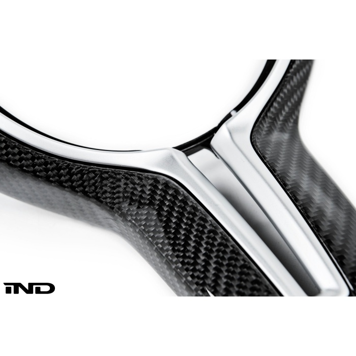 BMW M Performance F-Chassis Steering Wheel Trim - Gloss Carbon