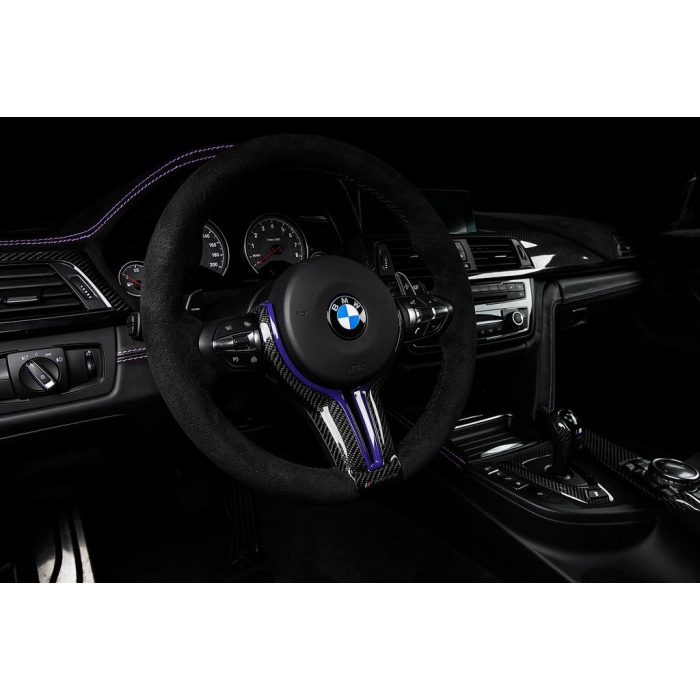 BMW M Performance F-Chassis Steering Wheel Trim - Gloss Carbon