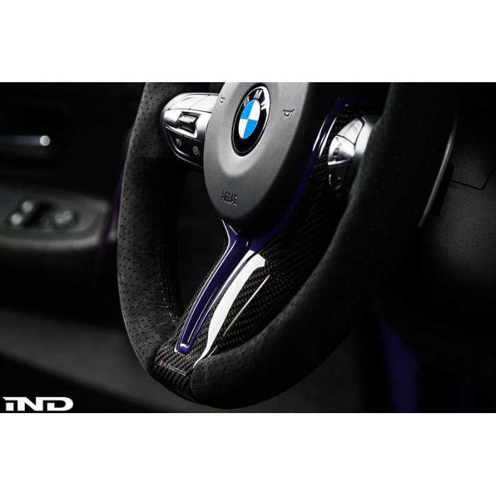 BMW M Performance F-Chassis Steering Wheel Trim - Gloss Carbon