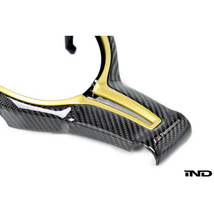 BMW M Performance F-Chassis Steering Wheel Trim - Gloss Carbon
