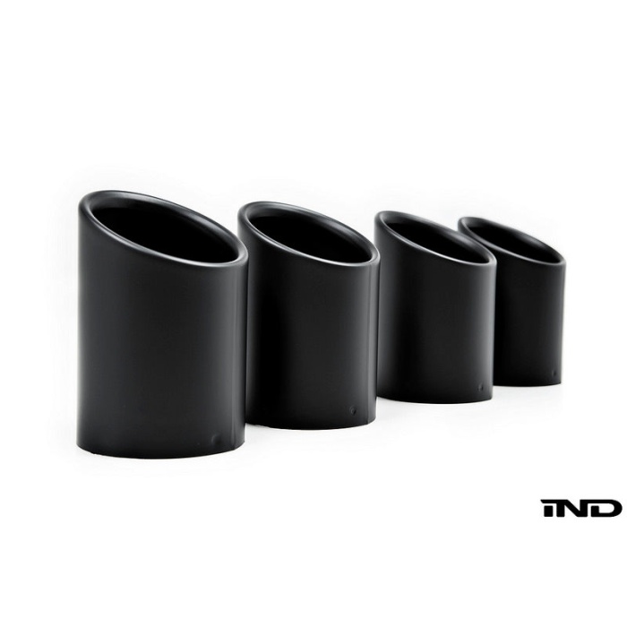 IND F8X M2C / M3 / M4 Matte Black Coated Exhaust Tip Set