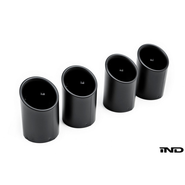 IND F8X M2C / M3 / M4 Matte Black Coated Exhaust Tip Set