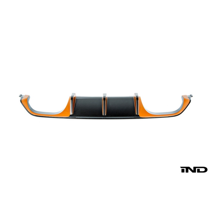 BMW M Performance F8X M3 / M4 Carbon Diffuser + Acid Orange Accents