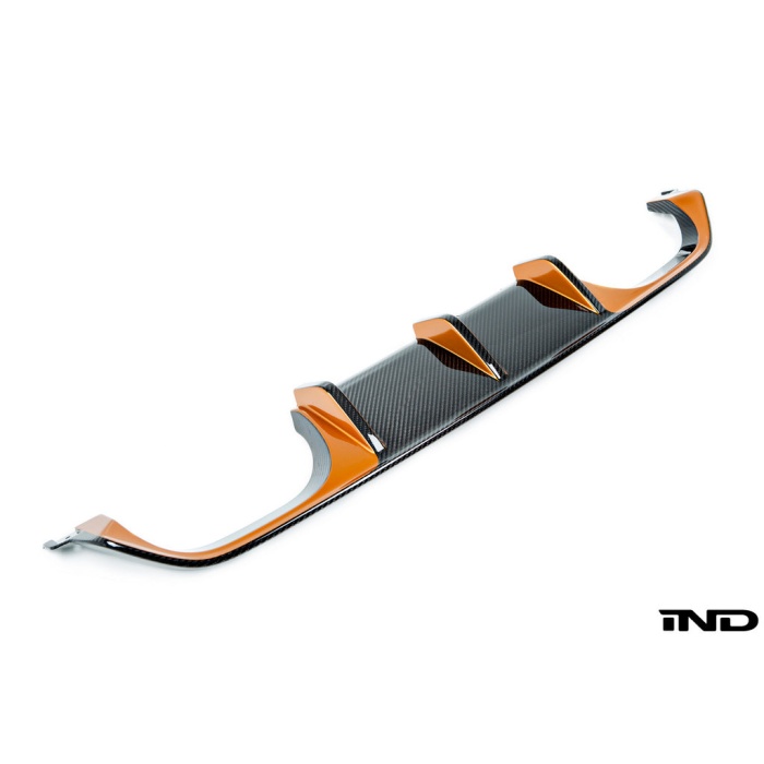 BMW M Performance F8X M3 / M4 Carbon Diffuser + Acid Orange Accents