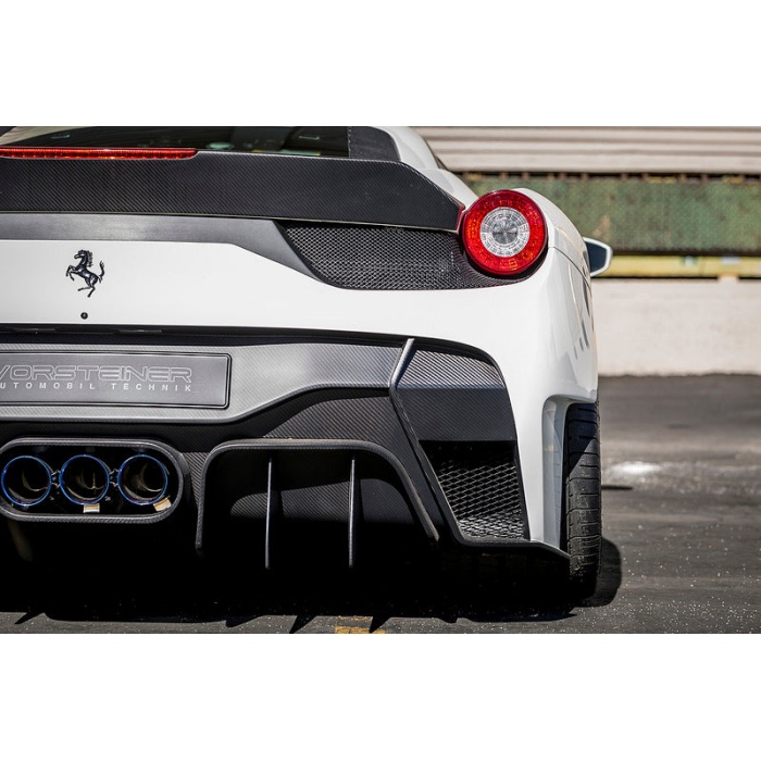 Vorsteiner 458 Italia Carbon Rear Bumper + Diffuser and Exhaust Tip Set