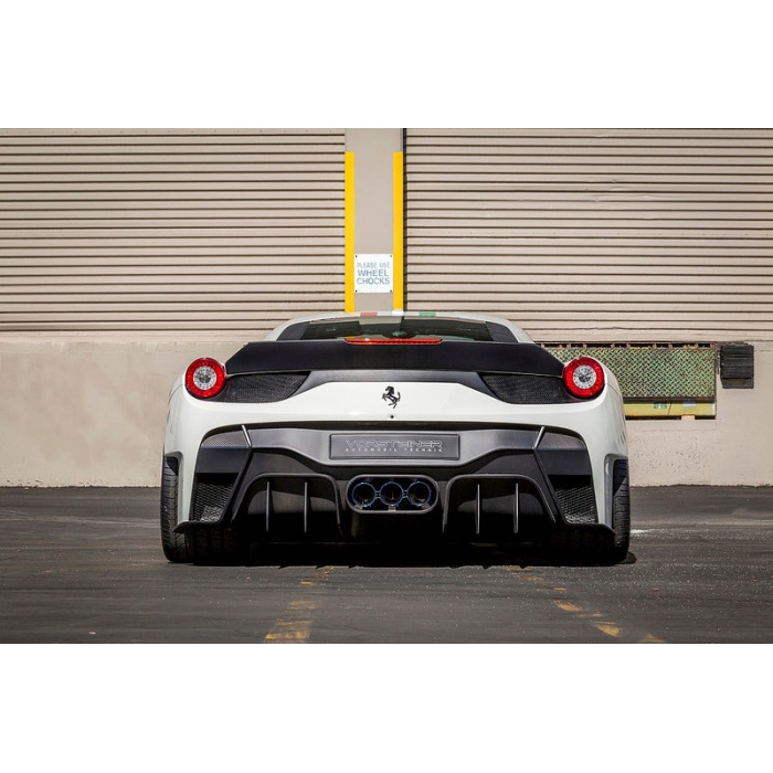Vorsteiner 458 Italia Carbon Rear Bumper + Diffuser and Exhaust Tip Set