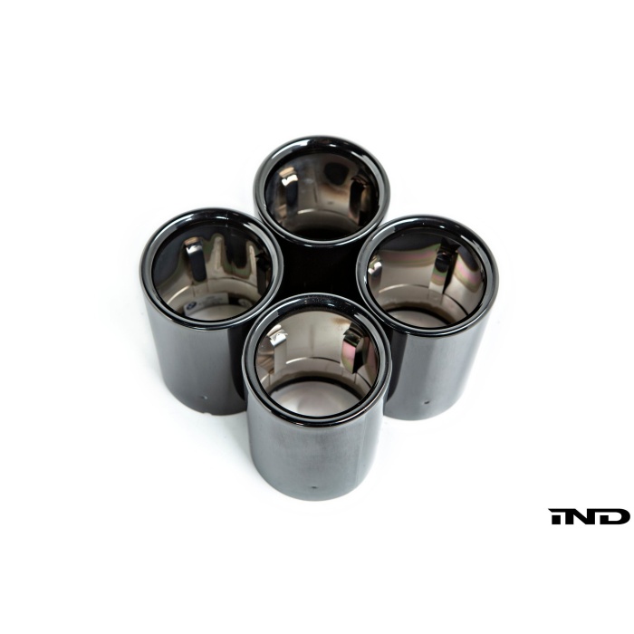 BMW M Performance F87 M2 Black Chrome Exhaust Tip Set - Straight Cut