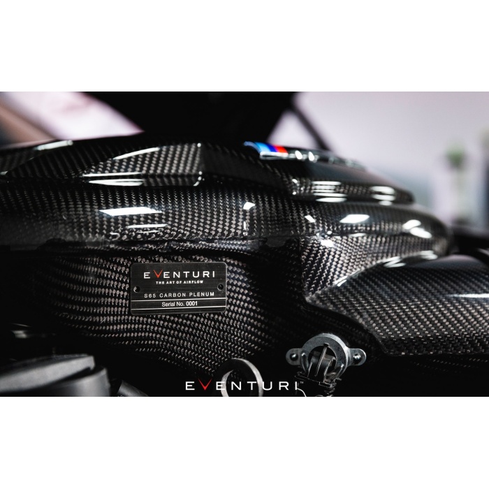 Eventuri BMW E9X M3 (S65) Black Carbon Inlet Plenum - Gloss