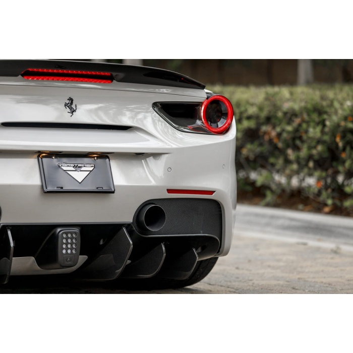 Vorsteiner FERRARI 488 ITALIA  Rear Diffuser Fins (set of 6) Carbon Fiber Glossy