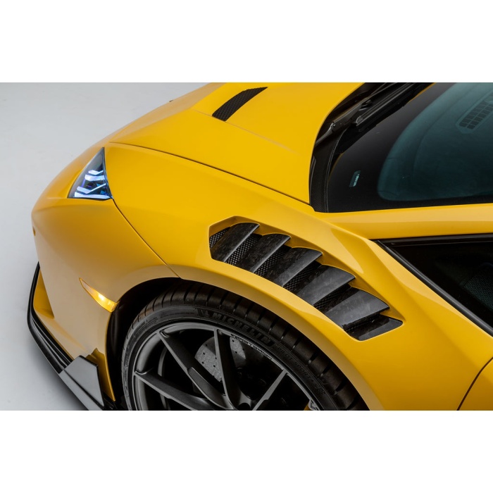 Vorsteiner LAMBORGHINI HURACAN PERFORMANTE TRENTO Front Fenders w/ Integrated Vents and Splash Shields Carbon Matrix Glossy