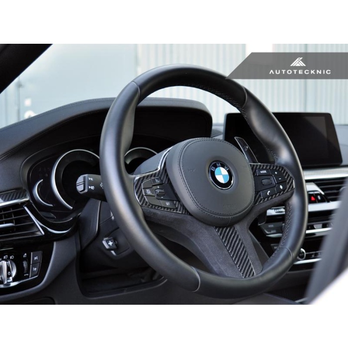 AutoTecknic G11 / G12 7-Series - Carbon Alcantara Steering Wheel Trim