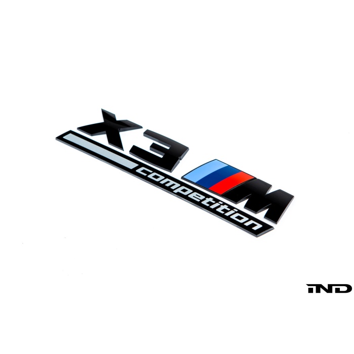 BMW F97 X3M Competition Trunk Emblem - Gloss Black