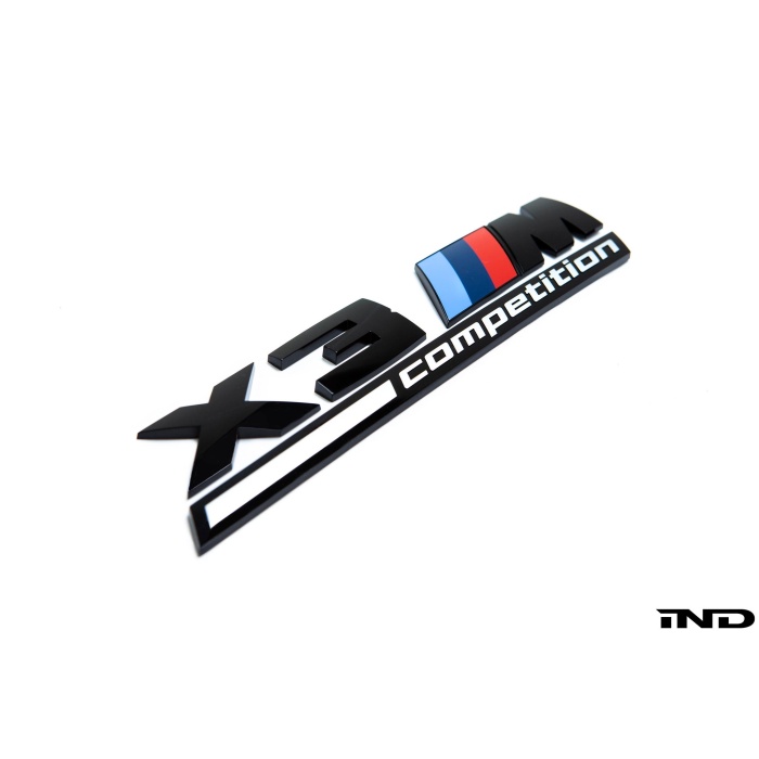BMW F97 X3M Competition Trunk Emblem - Gloss Black