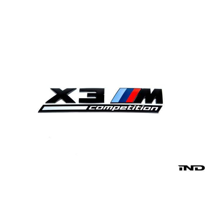 BMW F97 X3M Competition Trunk Emblem - Gloss Black