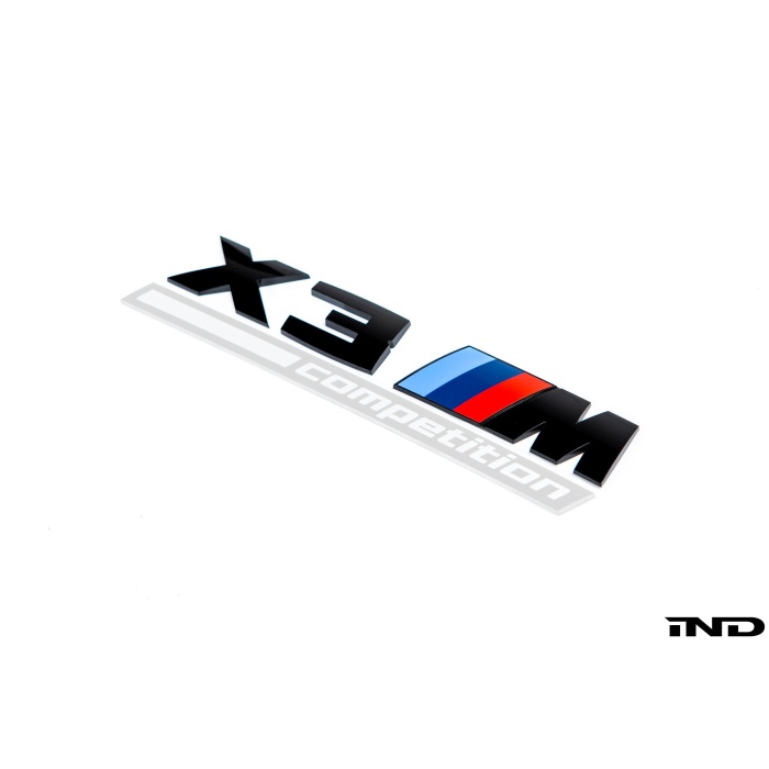 BMW F97 X3M Competition Trunk Emblem - Gloss Black