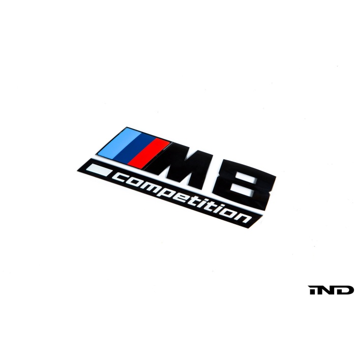 BMW F9X M8 Competition Trunk Emblem - Gloss Black