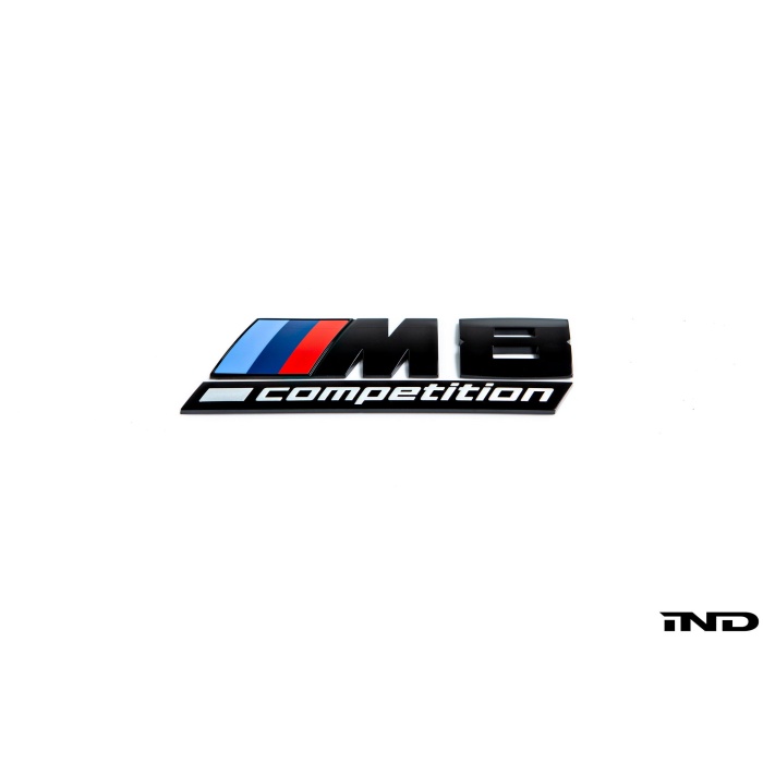BMW F9X M8 Competition Trunk Emblem - Gloss Black
