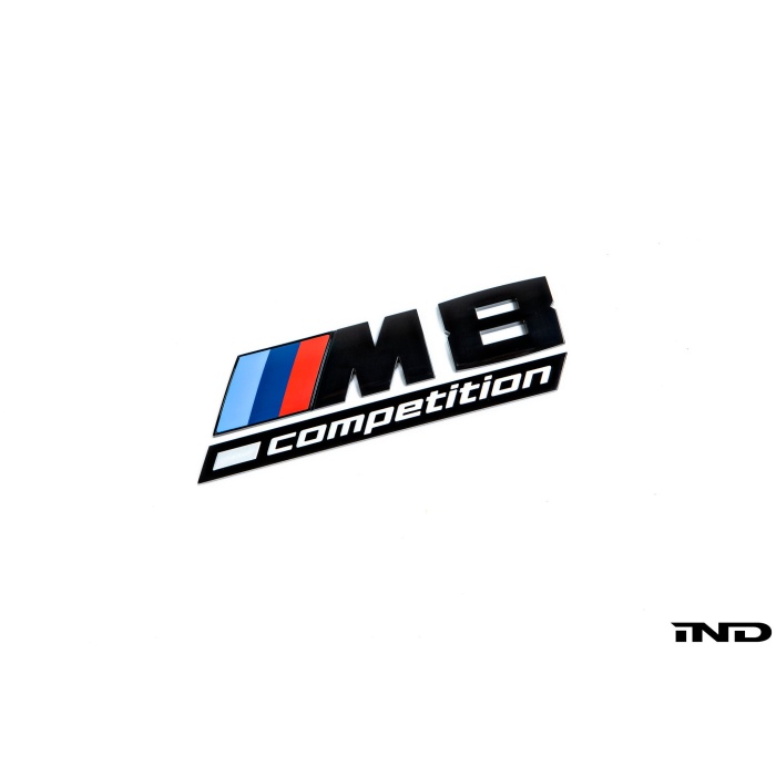 BMW F9X M8 Competition Trunk Emblem - Gloss Black
