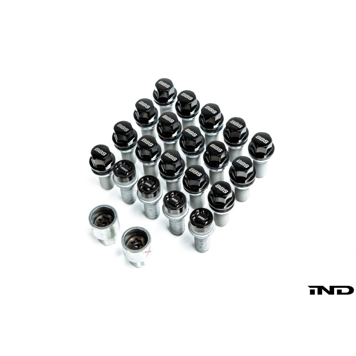 BBS M14x1.25 Locking Wheel Bolt Set - Black Chrome