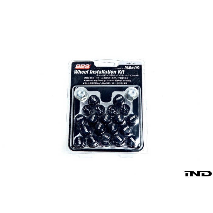 BBS M14x1.25 Locking Wheel Bolt Set - Black Chrome