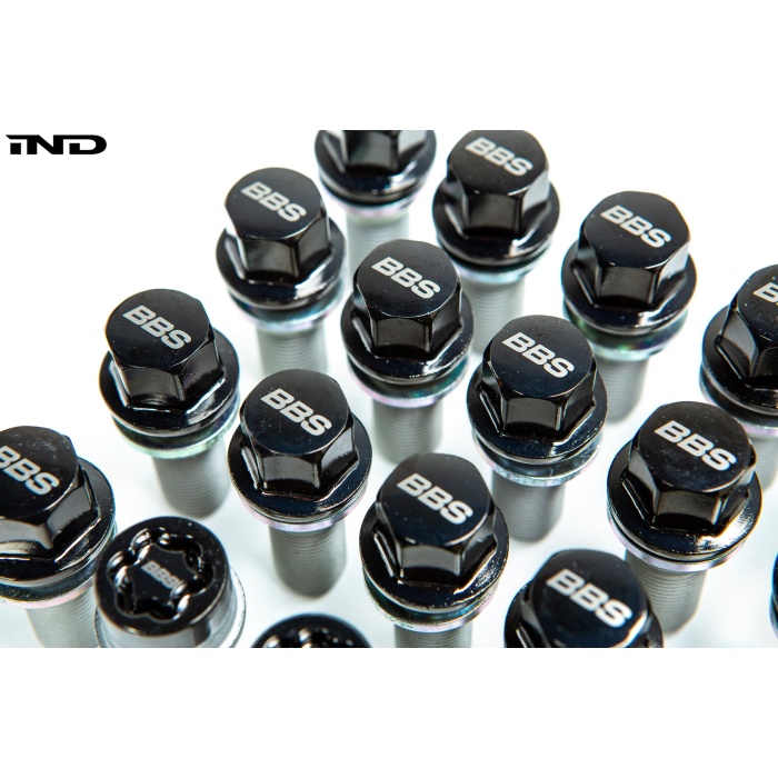 BBS M14x1.25 Locking Wheel Bolt Set - Black Chrome