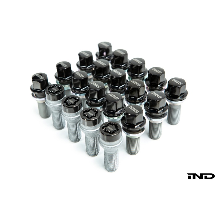 BBS M14x1.25 Locking Wheel Bolt Set - Black Chrome