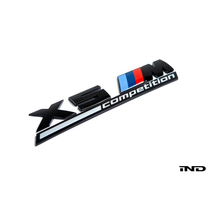 BMW F95 X5M Competition Trunk Emblem - Gloss Black
