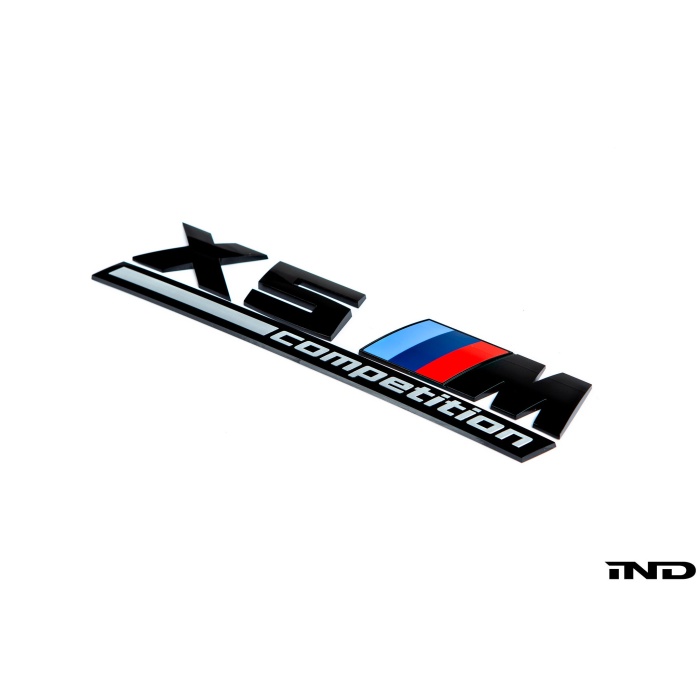 BMW F95 X5M Competition Trunk Emblem - Gloss Black