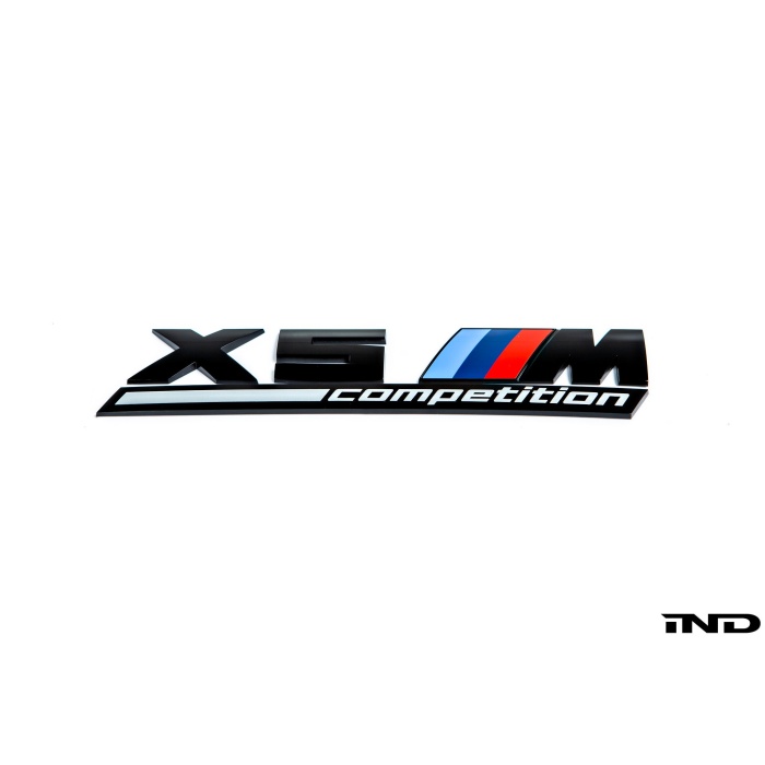 BMW F95 X5M Competition Trunk Emblem - Gloss Black